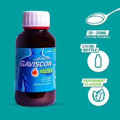 Picture of Gaviscon Peppermint Liquid syrups 200ml