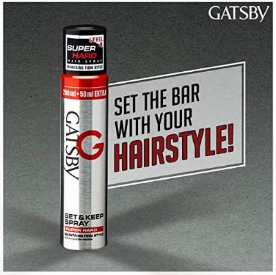 Picture of Gatsby Super Hard Set & Keep Styling Hair Spray 250ml