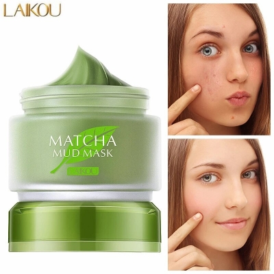 Picture of Matcha Mud Mask - Acne Treatment Deep Cleaning Moisturizing and Blackhead Remover Pore Cleanse