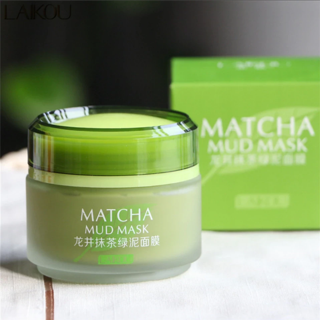 Picture of Matcha Mud Mask - Acne Treatment Deep Cleaning Moisturizing and Blackhead Remover Pore Cleanse