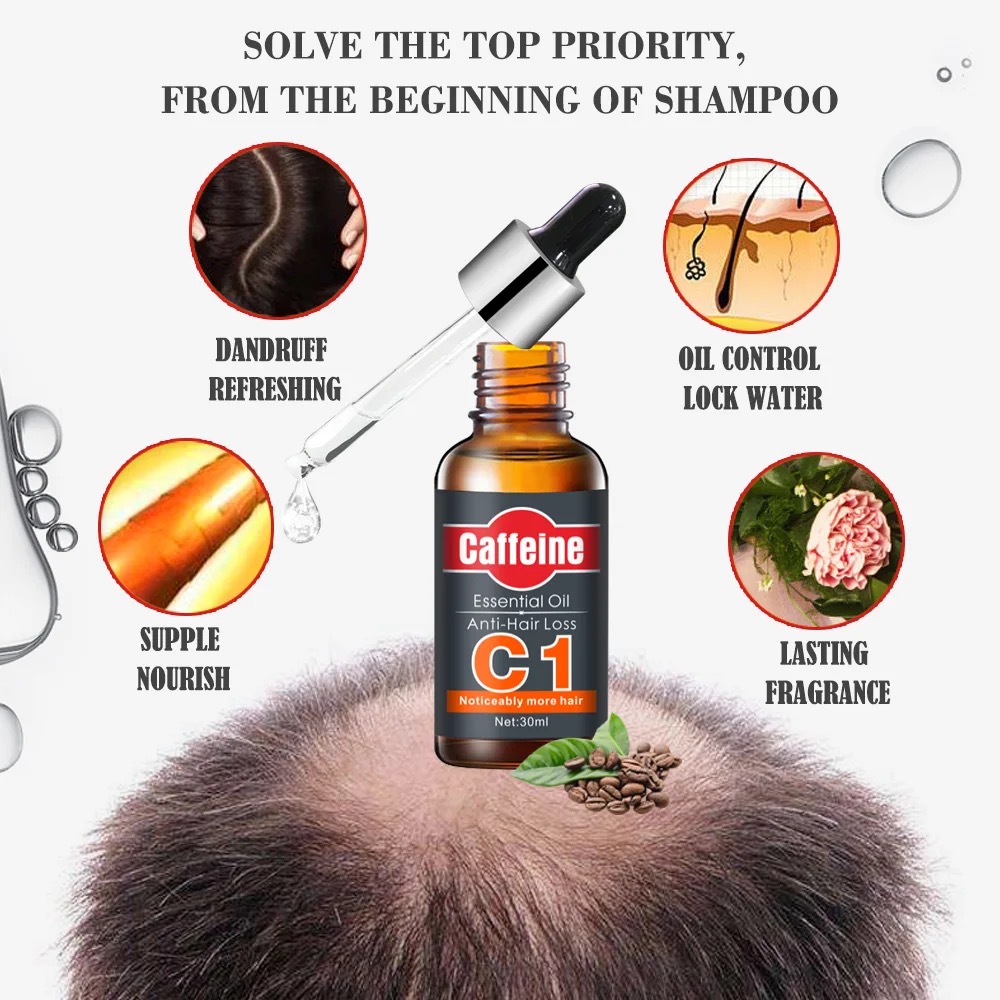 Picture of Caffeine C1 Anti Hair Loss Essential Oil For Man & Woman - 30 ml