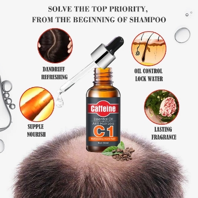Picture of Caffeine C1 Anti Hair Loss Essential Oil For Man & Woman - 30 ml