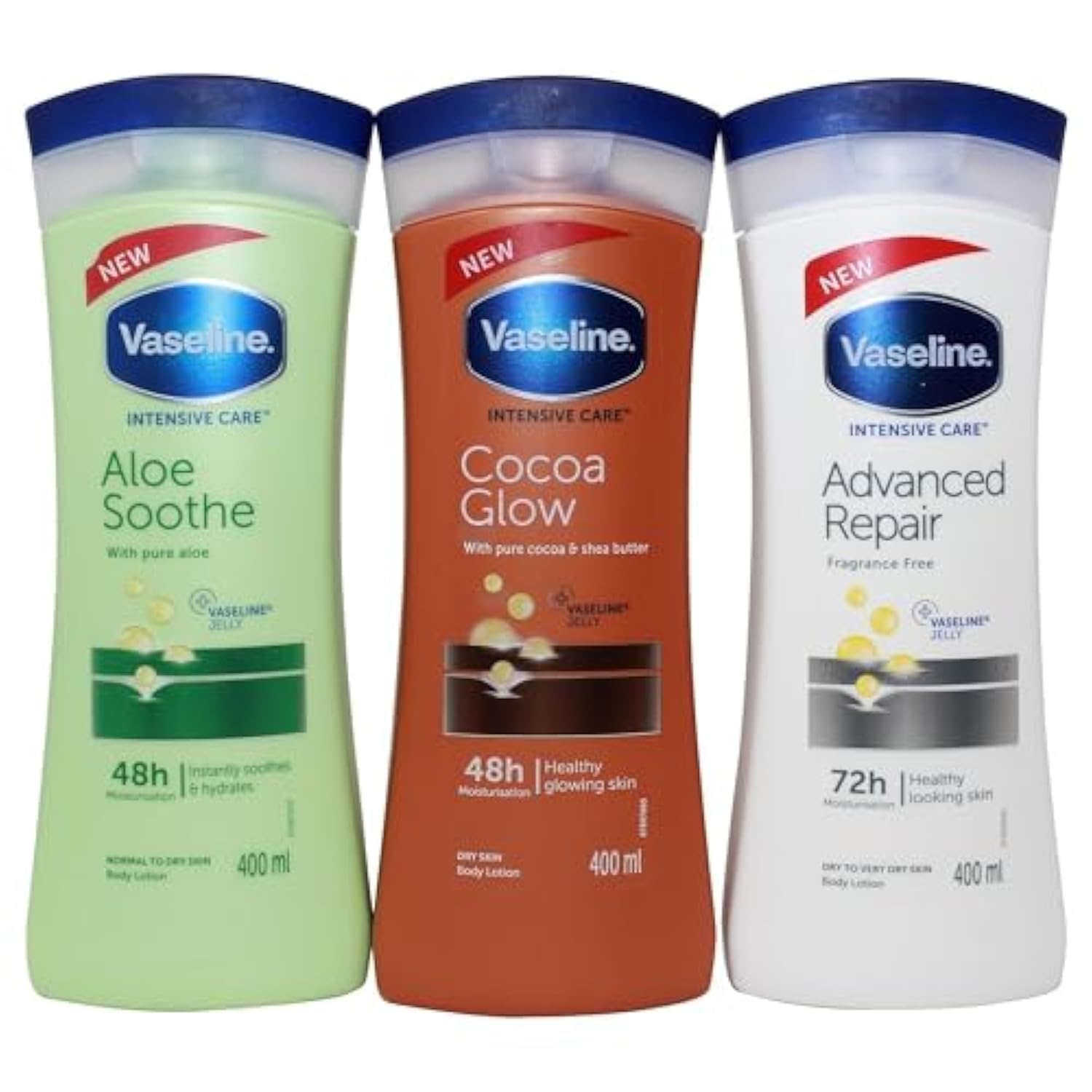 Picture of Lotion Intensive Care Advanced Repair Unscented, Aloe Soothe, Cocoa Glow 400ml