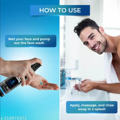 Picture of Muuchstac Ocean Face Wash for Men | Fight Acne & Pimples, Brighten Skin, Clears Dirt, Oil Control, Refreshing Feel - Multi-Action Formula | 100 ml
