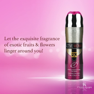Picture of Chris Adams Active Woman Deodorant Body Spray for Women 200ml