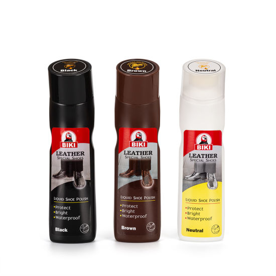 Picture of Biki Liquid Shoe Polish Black, Brown, Neutral 75ml and Shiner