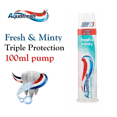 Picture of Aquafresh 3 in 1 Fresh & Minty Toothpaste Pump 100ml
