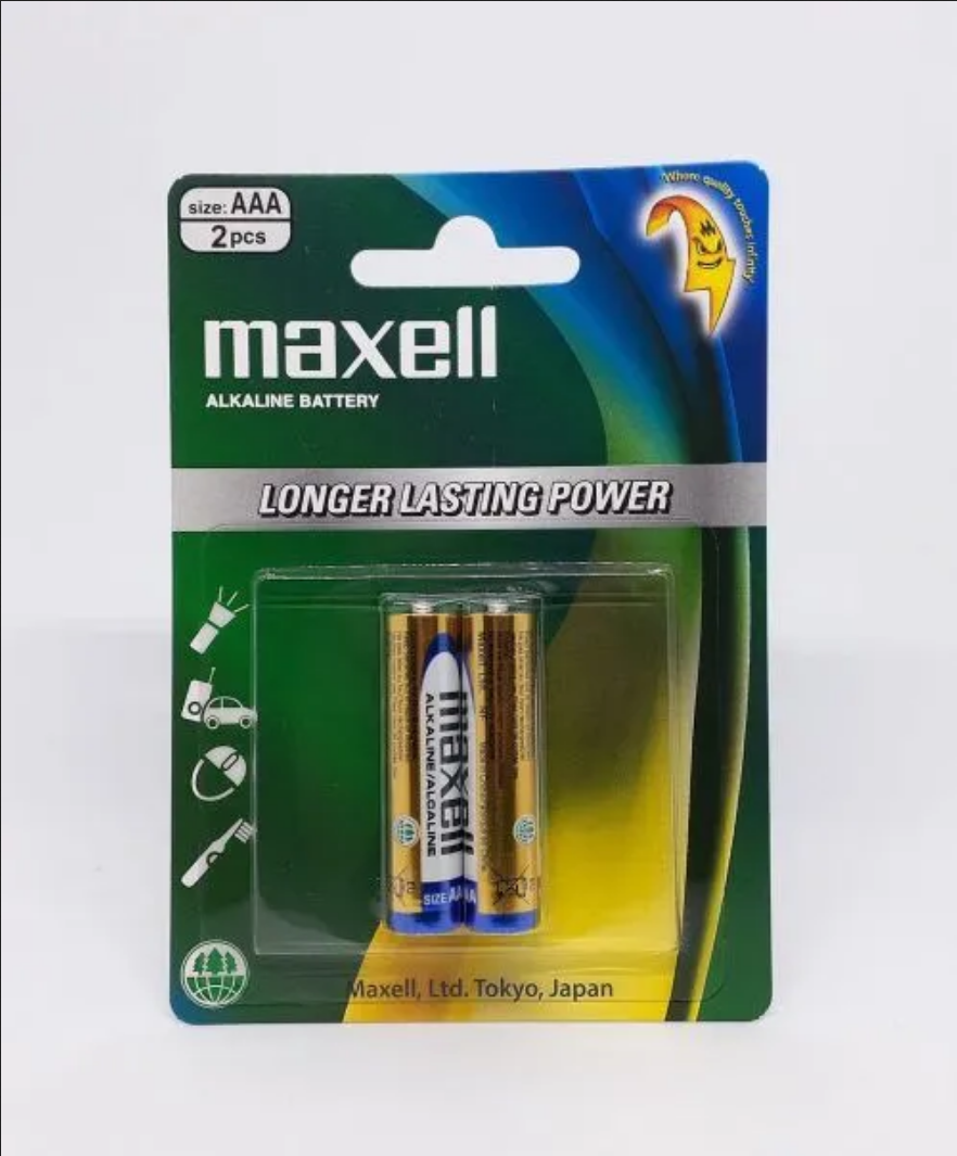 Picture of (2 Pcs) Maxell AAA LR03(GD)2B 1.5V Alkaline Batteries