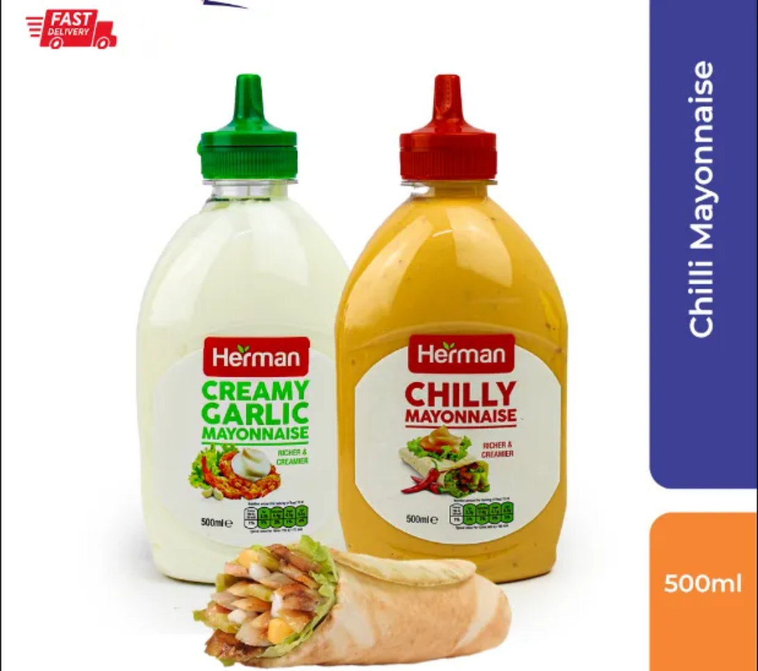 Picture of 1 Pcs Herman Creamy Garlic and chilli Mayonnaise 500ml