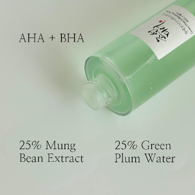Picture of Beauty of Joseon Green Plum AHA BHA Toner Refreshing Facial Essence Moisturizer Mild Exfoliating Salicylic Acid for All Skin Types, Korean Skin Care for Men Women 150ml