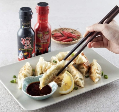 Picture of Samyang Buldak Sauce Hot Sauce Variety Set - Buldak Ramen Carbonara, Hot Sauce Piquante, Hot Chicken Flavor x2 Spicy