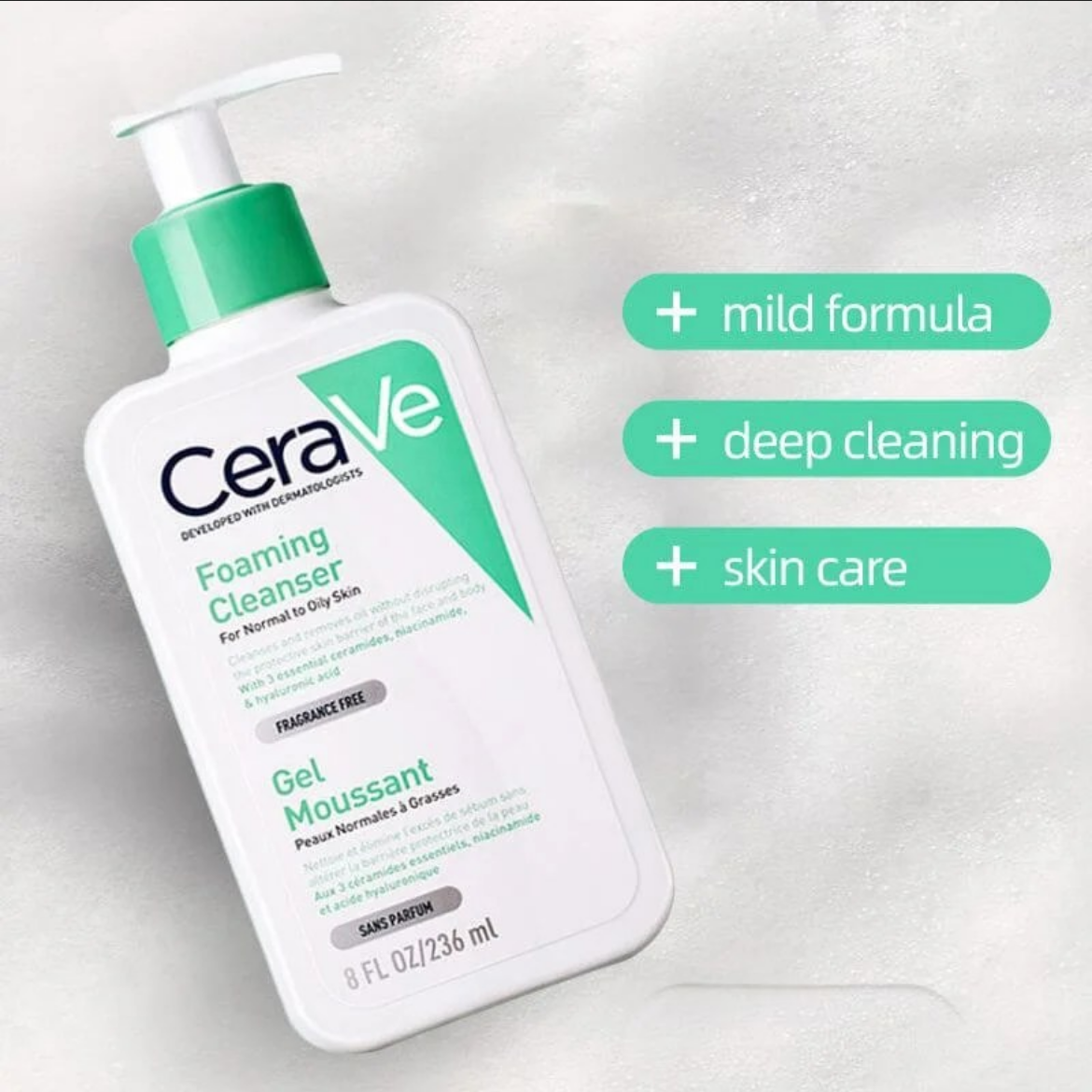 Picture of CeraVe Foaming Cleanser For Normal To Oily Skin 236ml