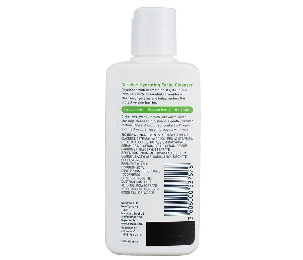 Picture of CeraVe, Hydrating Facial Cleanser, For Normal to Dry Skin, 3 fl oz (87 ml)