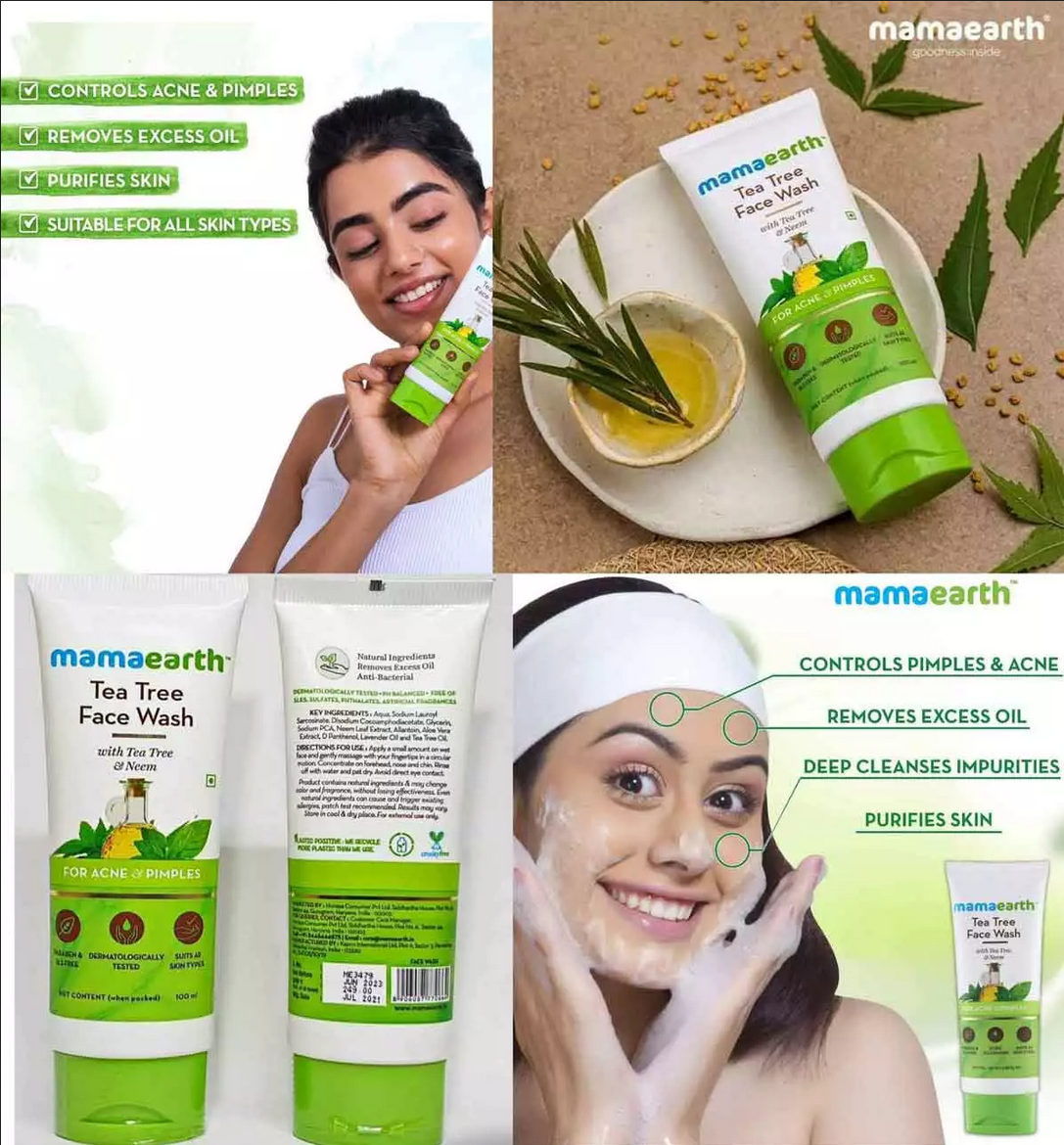 Picture of MamaEarth Tea Tree Face Wash-100ml