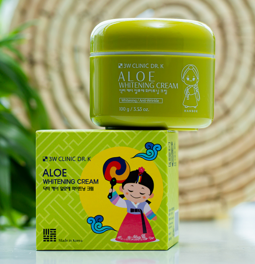 Picture of 3W Clinic Dr. K Aloe Whitening Cream 100gm