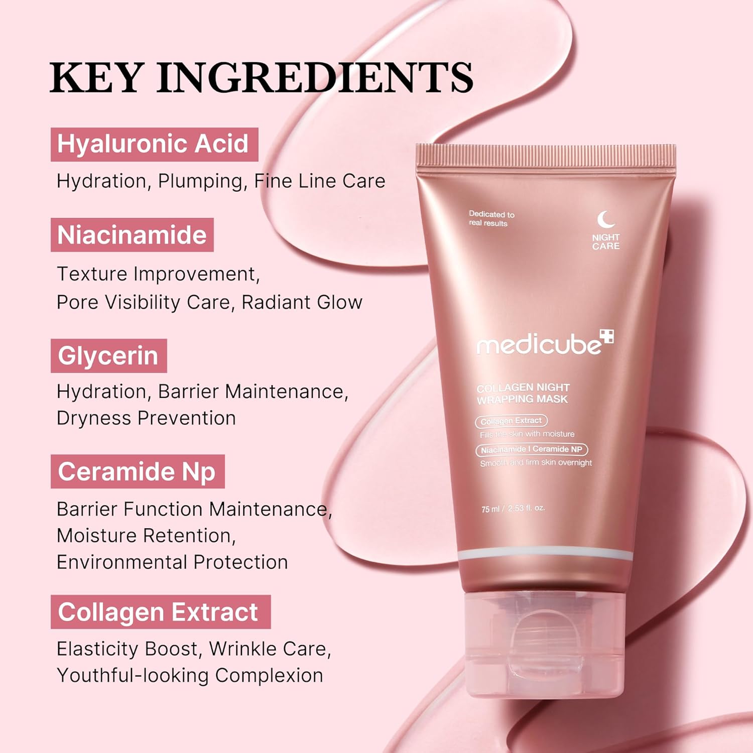 Picture of medicube Collagen Overnight Wrapping Peel Off Facial Mask Pack 75ml