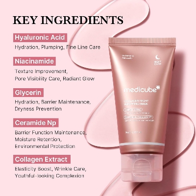 Picture of medicube Collagen Overnight Wrapping Peel Off Facial Mask Pack 75ml