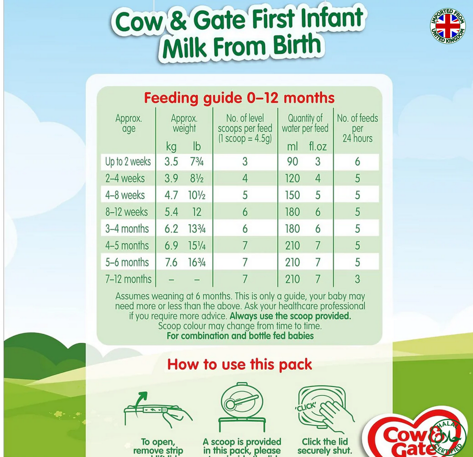 Picture of Cow & Gate Stage 1/2/3   Infant Baby Milk Powder Formula From Birth (UK) 800g