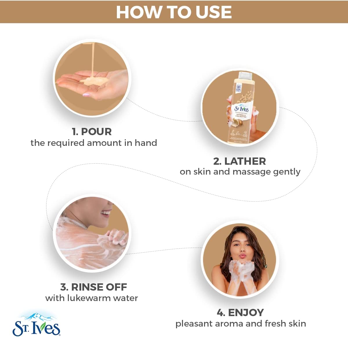 Picture of St. Ives Soothing Body Wash for dry skin Oatmeal & Shea Butter Made with 100% Natural Extracts 650 ml