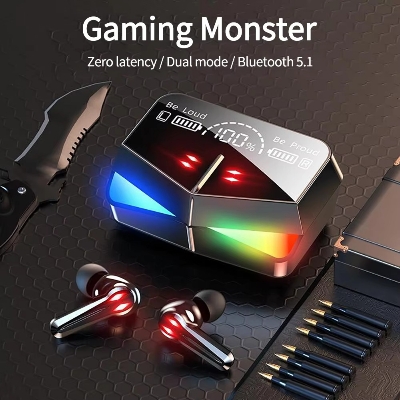 Picture of M28 TWS Original Premium quality Bluetooth 5.1 Wireless Gaming Earbuds for android and iphone and Pc