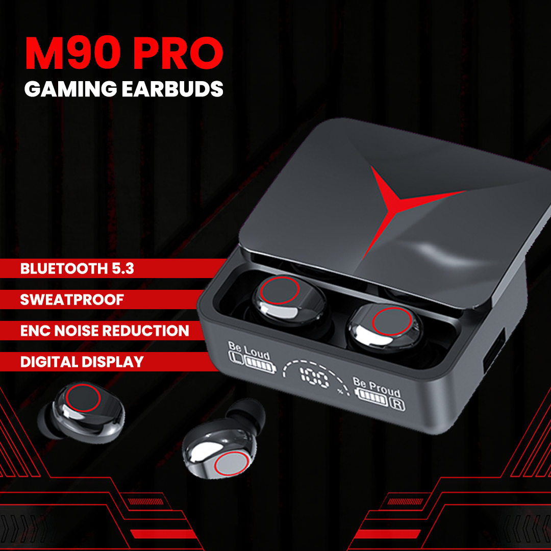 Picture of M90 Pro TWS Digital Display Earbuds with HD Voice Noise Cancelling Bluetooth Feature