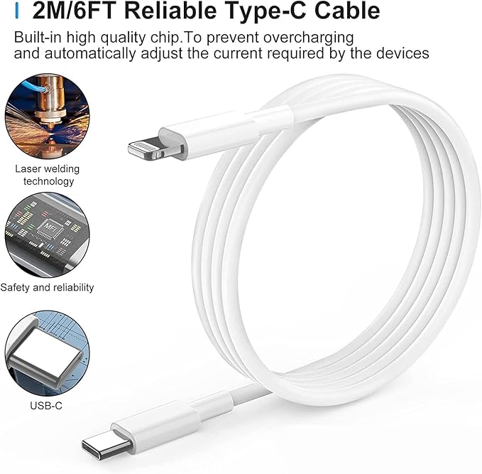 Picture of Data and charging cable 20W USB-C to Lightning Port Data Cable for iPhone 13/12/11/x