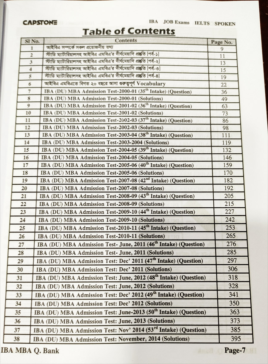Picture of CAPSTONE IBA MBA Questions Bank (3rd Edition, January-2024)