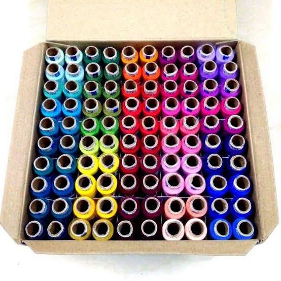 Picture of 100 pieces Multicolor Polyester Swing Thread