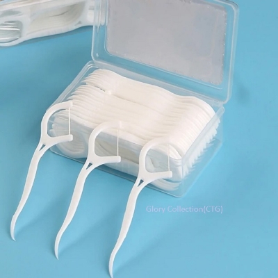 Picture of Dental Floss Pick Toothpick Inter dental Brush Cleaner Tooth Pick Flossier 30 pcs