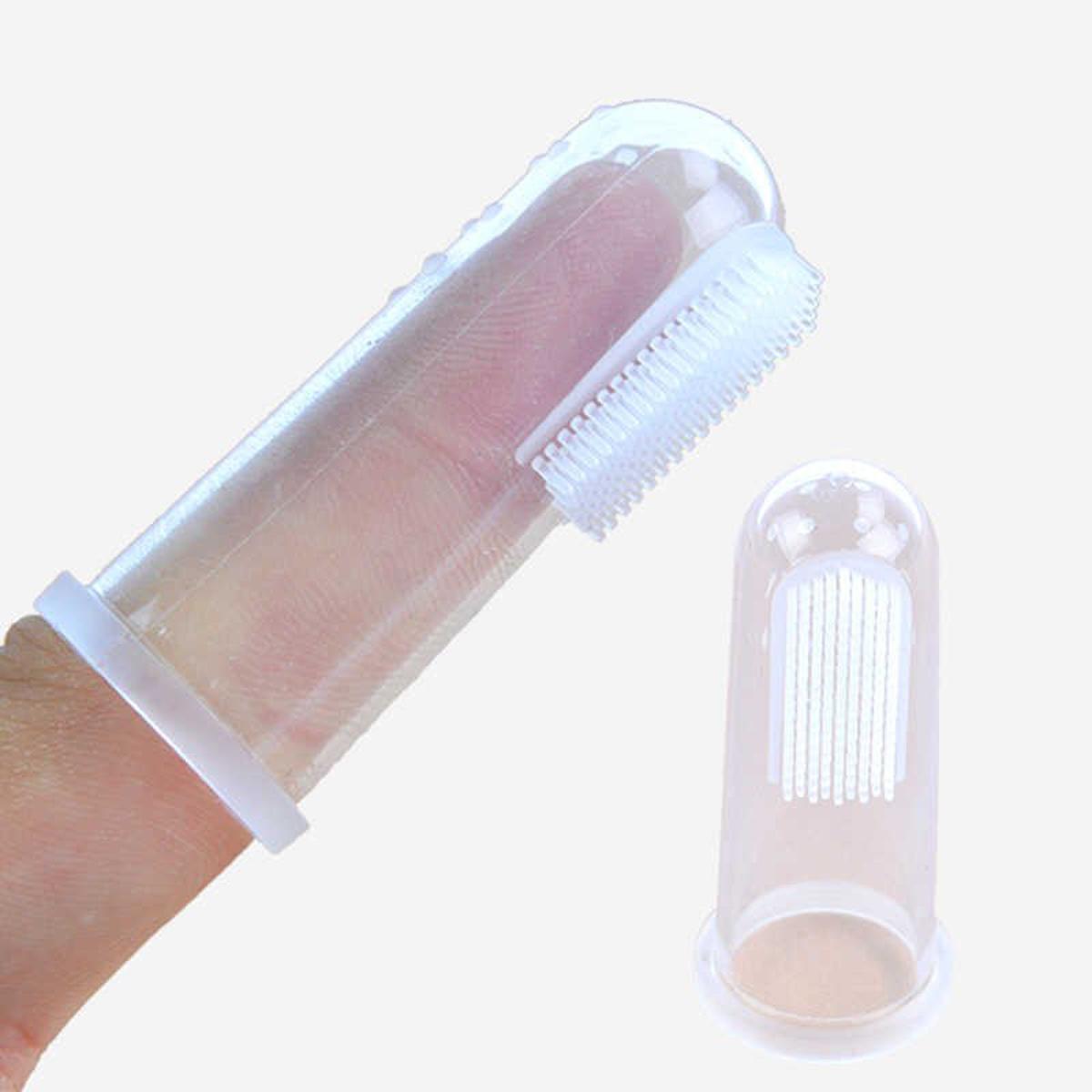 Picture of Soft Safe Baby Toothbrush Kids Silicone Finger Toothbrush