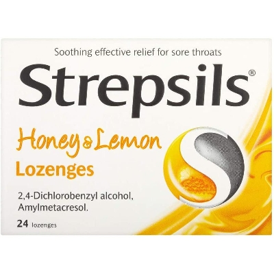 Picture of STREPSILS LOZENGES RELIEF OF MOUTH AND THROATS 24 LOZENGES