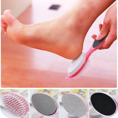 Picture of 4-Step Multi-Use Foot Care Brush Scrubber and Scraper - 1 Piece
