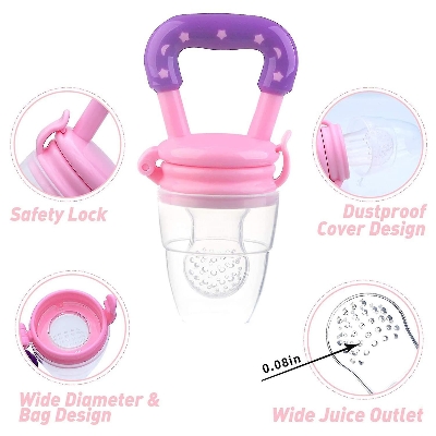 Picture of Baby Fruit Feeder Pacifier- Best Infant Teething Toy Teether in Appetite Stimulating Colors-1 pcs