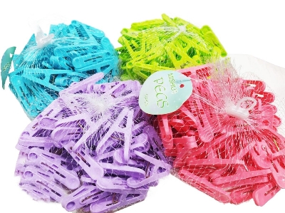 Picture of 50 pcs Best Quality Colorful Plastic Cloth Clip - Multicolor - cloth hanger