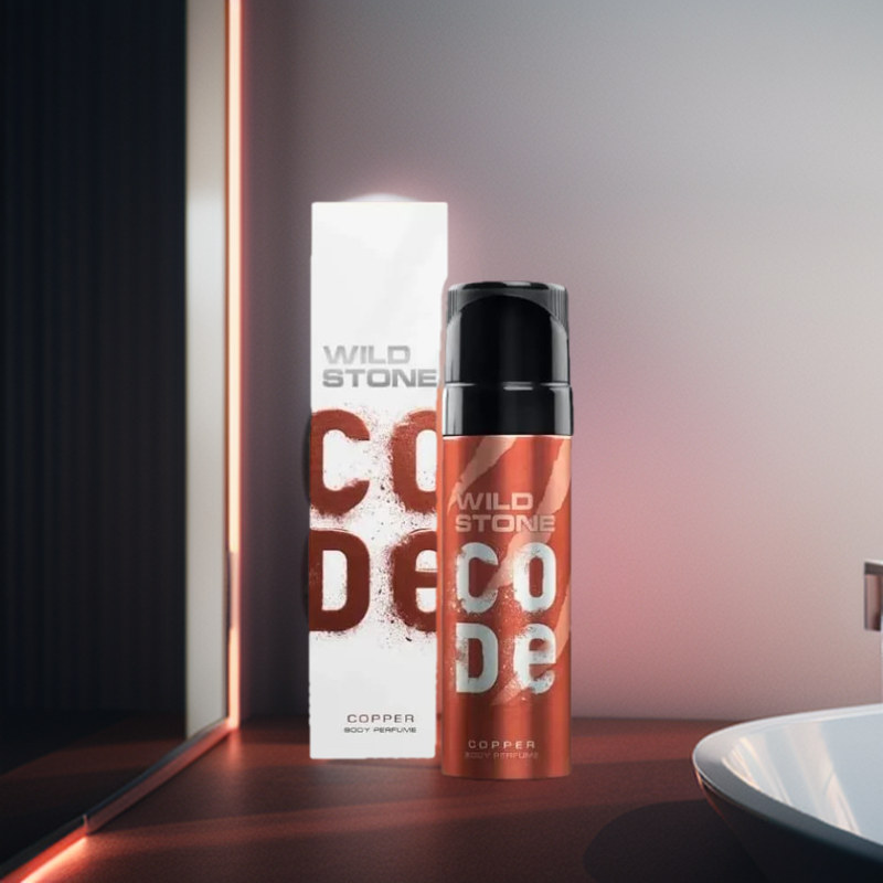 Picture of Wild Stone - Code Copper No Gas Body Perfume For Men- 120ml (India)
