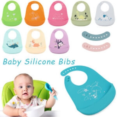 Picture of Silicone Baby Bibs with Food Catcher (Multicolor)-2 Pcs