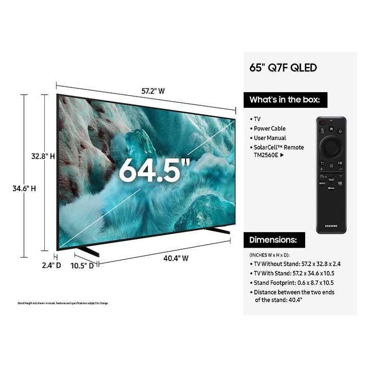 Buy Samsung 65" Class QLED Q7F 4K Samsung Vision AI Smart TV at Best Price In Bangladesh