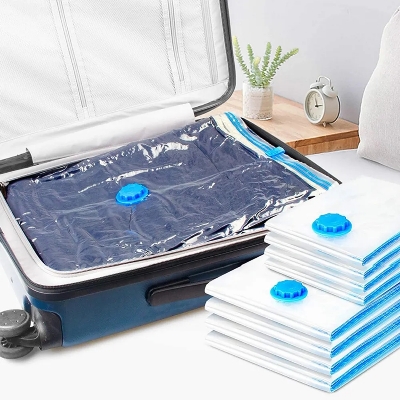 Picture of Vacuum Storage Bags( 4 Pack )with (1 Hand Pump) - Space Saver Solution for Home Organization Size 40*60/50x70/80x100/60x80cm Size Available