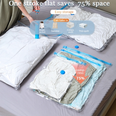 Picture of Vacuum Storage Bags( 4 Pack )with (1 Hand Pump) - Space Saver Solution for Home Organization Size 40*60/50x70/80x100/60x80cm Size Available