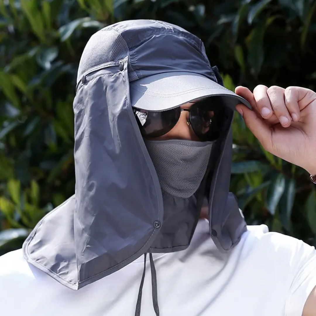 Picture of Outdoor Sport Hiking Visor Hat UV Guard Face Neck Cover Fishing Sun Protection Cap