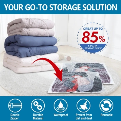 Picture of Vacuum Storage Bags with Hand Pump - Space Saver Solution for Home Organization  17-piece set/ 13-piece set/12-piece set/11-piece set