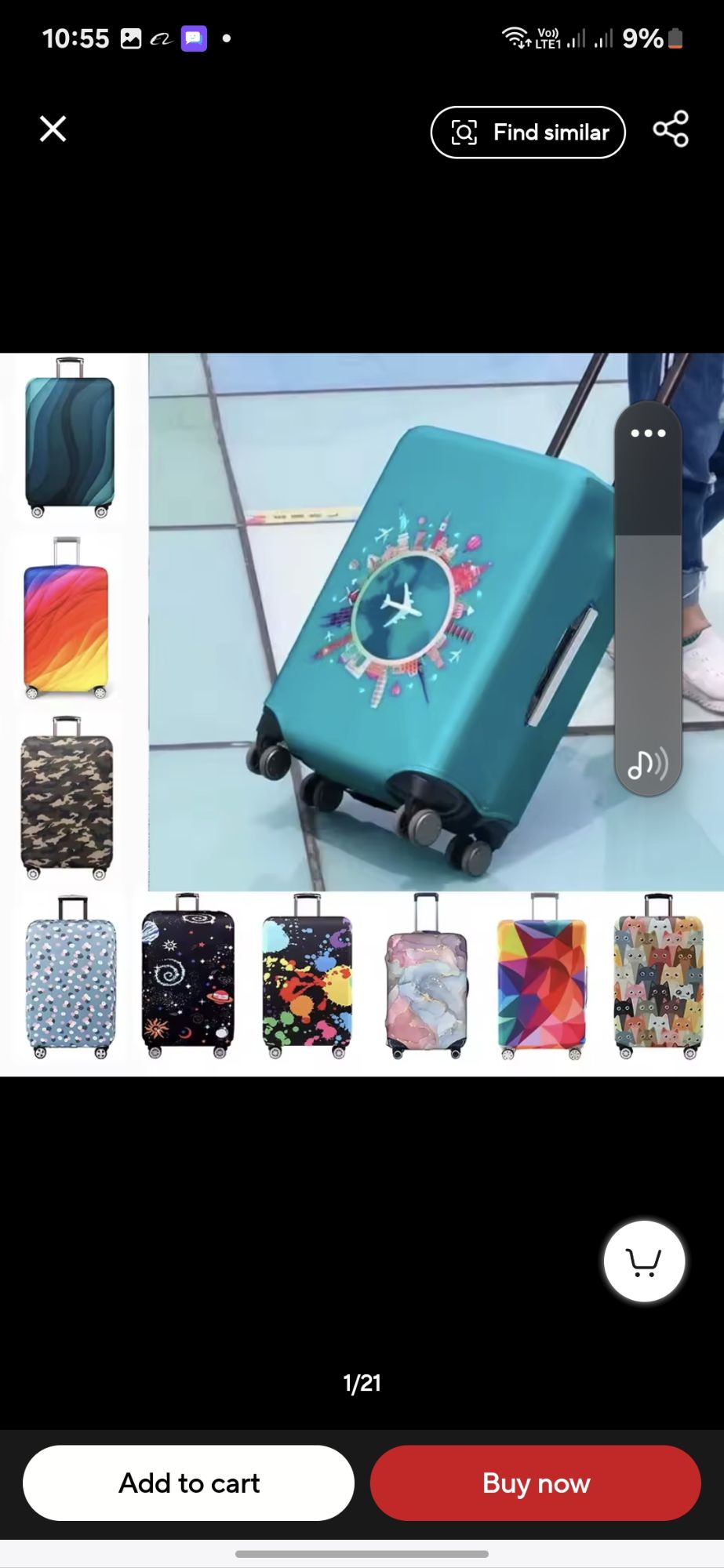 Picture of professional Luggage Cover (18 Inches - 32 Inches) Elastic Suitcase Cover Protective Travel Dust Cover for Luggage Bag Cases Cover