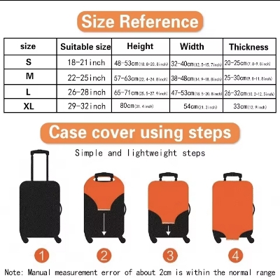 Picture of professional Luggage Cover (18 Inches - 32 Inches) Elastic Suitcase Cover Protective Travel Dust Cover for Luggage Bag Cases Cover