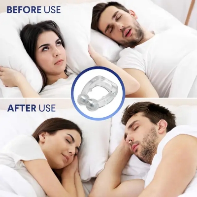 Picture of Anti Snoring Breathe Easy Sleep Nose Clip Snore Stopper Aid Nasal Dilators Device Magnetic Congestion Aid No Strips Cones