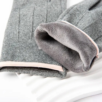 Picture of Women Autumn Winter Keep Warm Touch ScreenThin Cashmere Gloves Cycling Drive Fashion ElegantLetter Mark Windproof