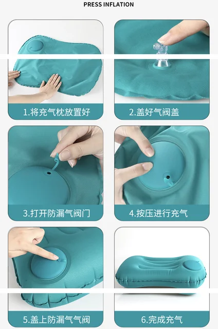 Picture of Portable Folding Headrest Travel Pillow Automatic Inflatable Neck Pillow