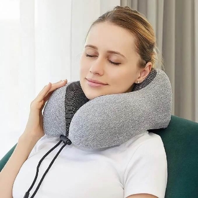 Picture of U Travel Memory Cotton Pillow Neck Motor Cars And Aeroplanes Nap Magnetic Fabric Ushaped