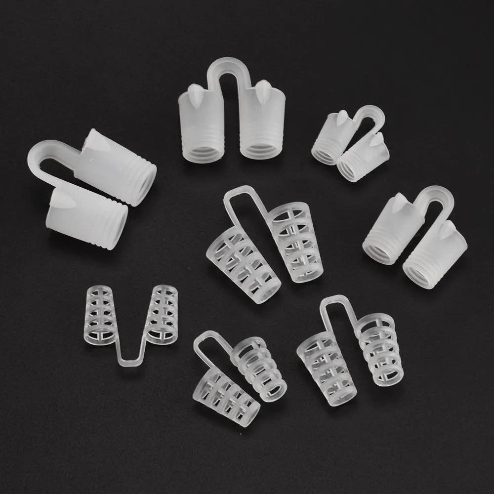 Picture of 8/2 PCS Anti Snoring Breathe Easy Sleep Nose Clip Snore Stopper Aid Nasal Dilators Device Congestion Aid No Strips Cones