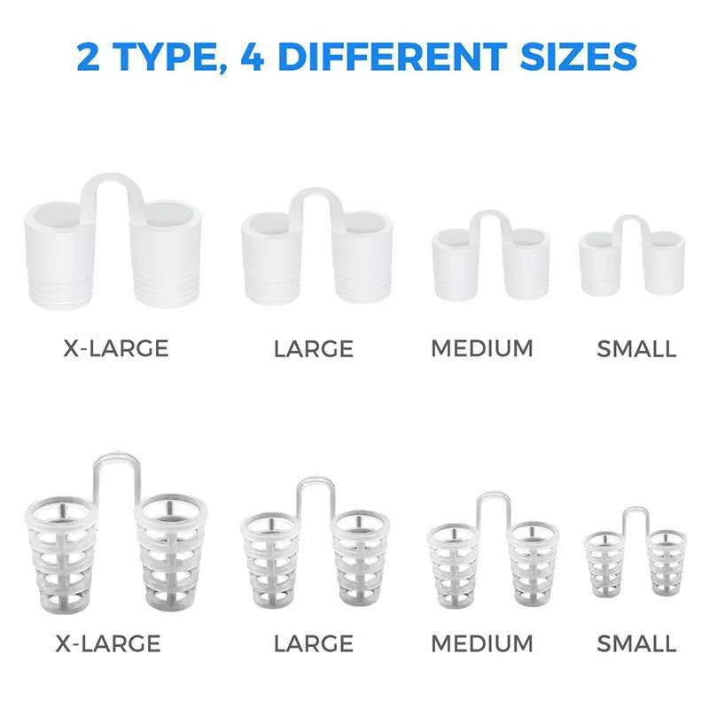 Picture of 8/2 PCS Anti Snoring Breathe Easy Sleep Nose Clip Snore Stopper Aid Nasal Dilators Device Congestion Aid No Strips Cones