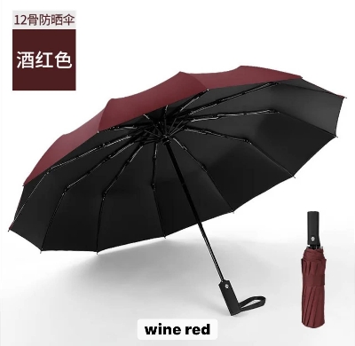 Picture of 10Ribs Windproof Automatic Smart High Quality Umbrella Rain 3Fold Portable Long Handle Business Umbrellas Outdoor Travel Camping